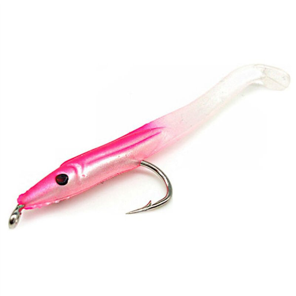 Falsk Havfiske Agnsfisk med Bionisk Ål Haken 5cm/0.6G T-Hale Simulering Myke Insekter 45 stk Rosa