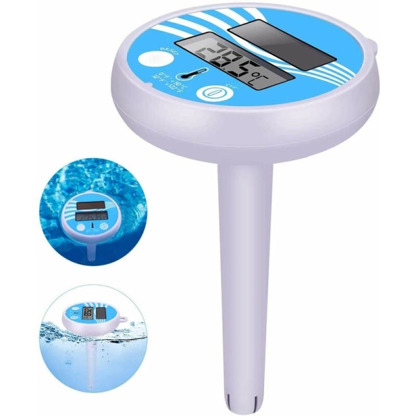 Floating Solar Digital Pool Thermometer - Electronic Pool Thermometer - Floating Solar Thermometer - with LCD Display - for Outdoor and Indoor Pool