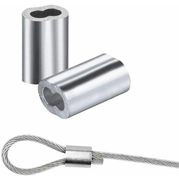 Hengende sett i rustfritt stål, nylonbelagt rustfritt stålkabel, PVC-stålkabelsstrammer, for telttau, klesvask, utendørs lysekrone, gar
