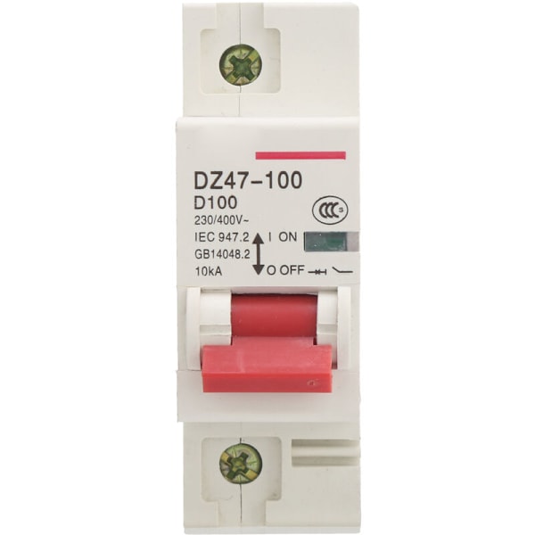 DZ47-100 1P D80 100A Miniatureafbryder Husholdningsluftkontakt D-type Luftkontakt