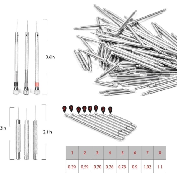 Andet specialværktøj, urreparationssæt, professionelt fjederstangværktøjssæt med bæretaske, værktøjssæt til urstifter