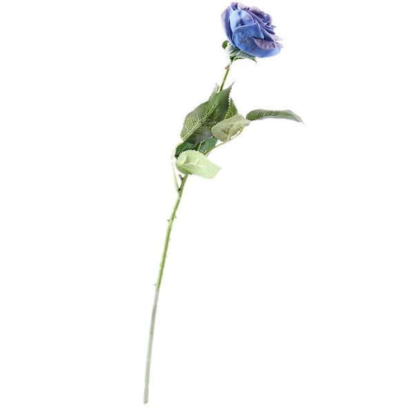 10X Ekte trykk kunstig stoff for bryllupsdekorasjon Blomsterbukett Blå
