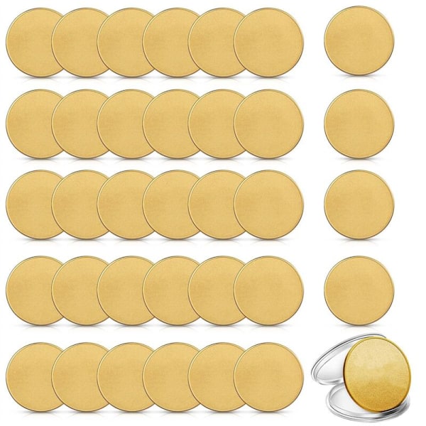 30pcs Blank Challenge Coins for Engraving 40mm Threaded Edge Blank Coins with Acrylic Protective Box