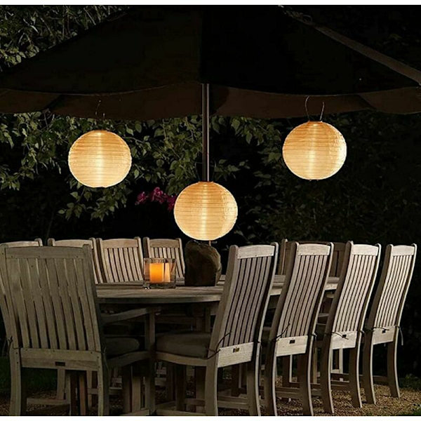 5-pack LED Solcellslampor Utomhus Vattentäta, för Trädgård, Kyrka, Fest, Dekoration (Vit, 30 cm)