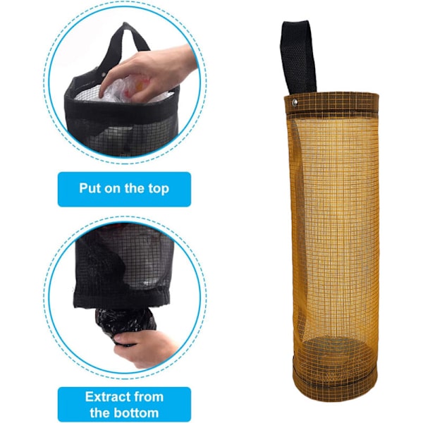 Store dispensere for storeposer i plast, søppelpose for hjemmet, campingvognlagring