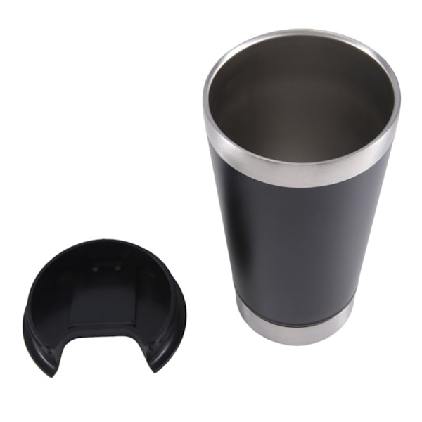 Kalla Ölkoppar med Rostfritt Stål Flasköppnare Lock, Kaffe Te Isolerad Koppar, Värmeisolerad Glas