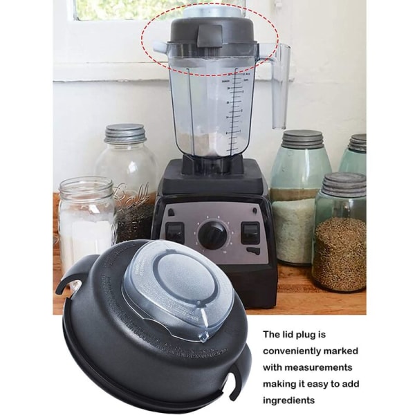 2-delt lokk og kork for 64 ounce beholder blender reservedeler (høy profil) for 5200 5000