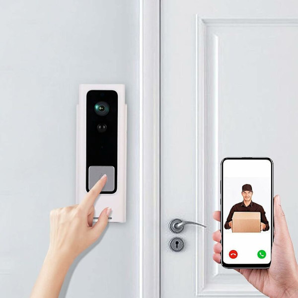 Smart trådlös videodörrklocka, smart visuell intercom, HD-nattvision, WiFi-säkerhetsdörrklocka, lämplig för hem, lägenhet