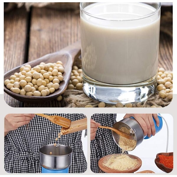 Kaffekværn 300W Elektrisk Kaffekværn Kaffebønner Nødder Krydderier Kornmølle med Rustfrit Stål Blad Kapacitet 50g Sort GENBRUGSBART