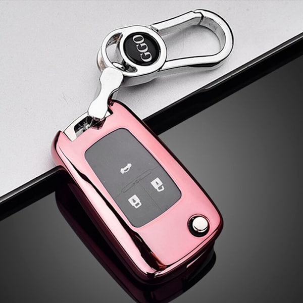 Myk TPU-bilnøkkeldeksel for Cruze Aveo Sail Captiva Opel (rosa A)