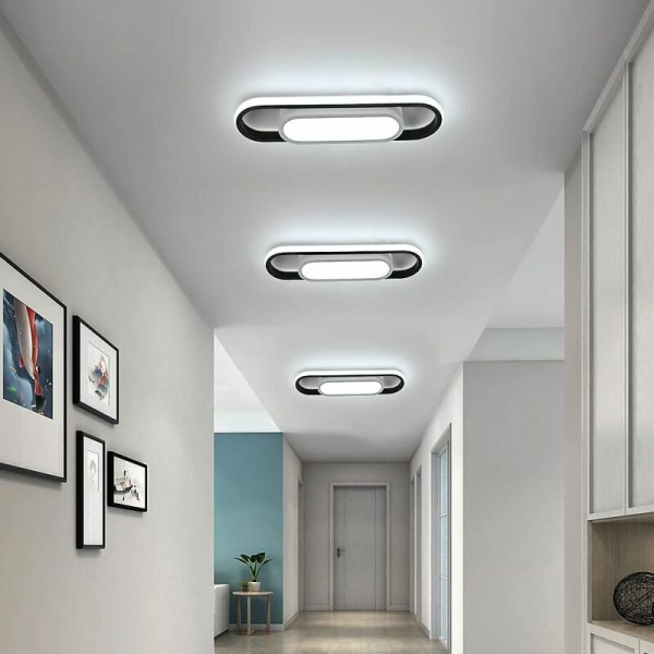 Moderne LED-loftslys, 24W 1800LM rektangulært loftslys, Cool White Light 6000K akryl loftslampe til stue, soveværelse, køkken, hallw