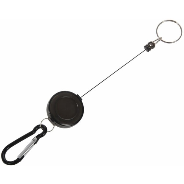 2 stk. Merkeemblemrull-ID-kortholder Yoyo Ski Retractable Recoil Farge: Svart Antall: 2 stk.