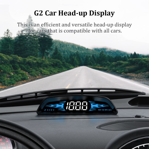 Bil GPS Speedometer, Speedometer Display, Head Up Display, Speedometer, Kompatibel med alle biler