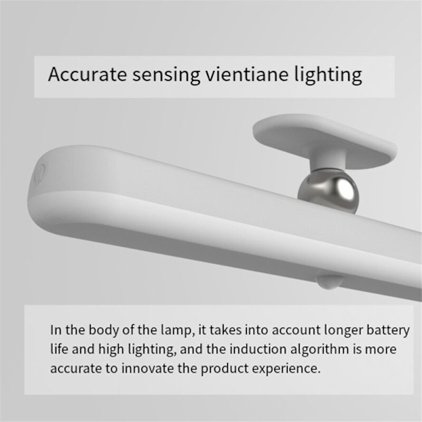 LED-spejlbelysning Trådløs Genopladelig Stick-on Lysbjælke Makeuplys til Badeværelse med 3 Farvetemperaturer, Lys