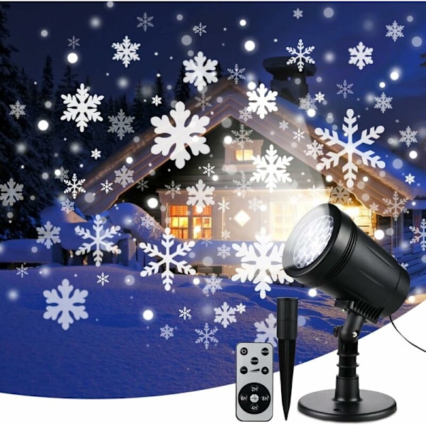 Udendørs Juleprojektor, Jule Sne Projektionslys, Ip65 Snefnug Projektorlampe HIASDFLS