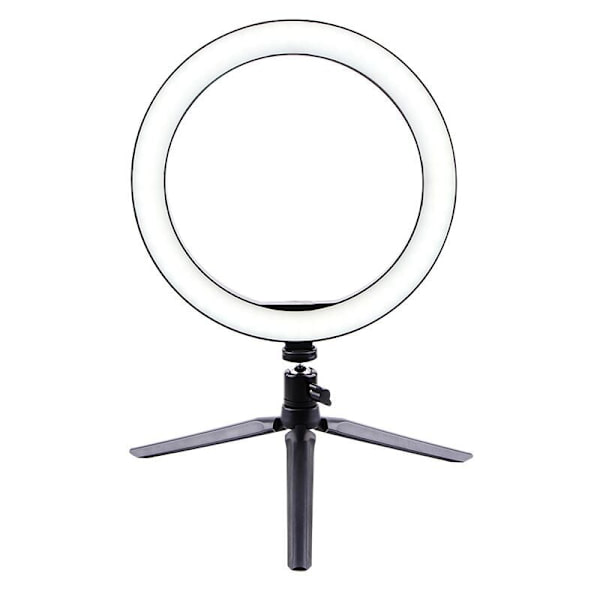 Himmennettävä LED-rengasvalo jalustalla, USB-työpöydän puhelinteline, selfie-rengasvalolamppu YouTube-meikkiin