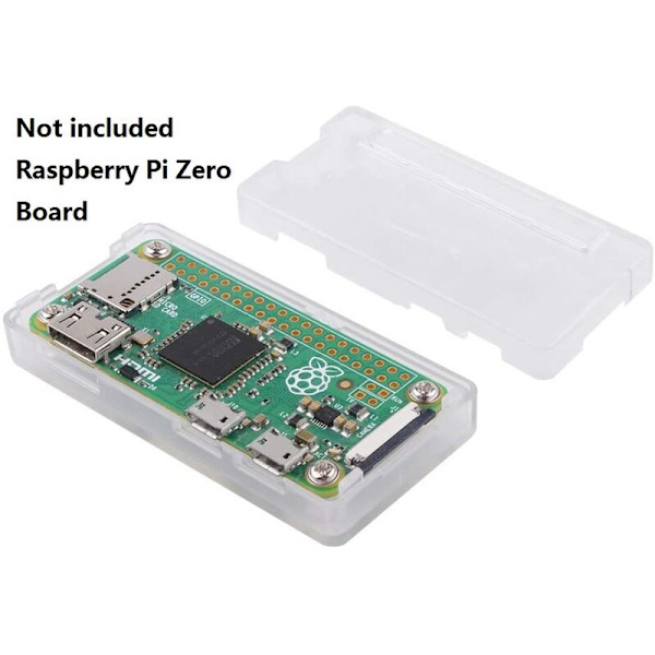 for Raspberry Pi Zero / Zero W Etui, 7 i 1 Basic Starter Kit med Kjøleribbe, 20Pin GPIO-Header, OTG-Kabel, Adapter, Svart