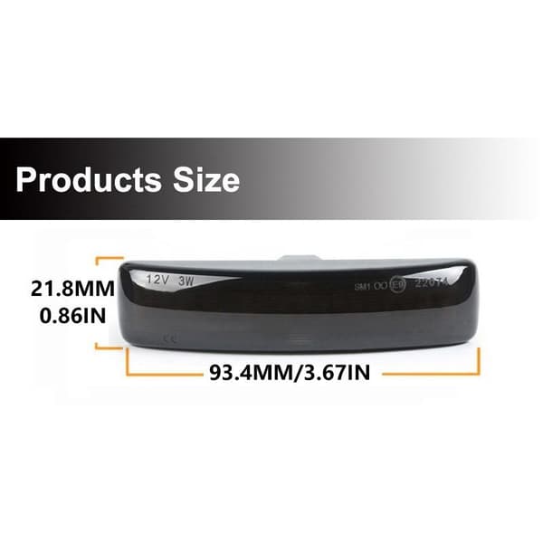 Dynamisk LED-sidemarkør blinklys til Sport L320 3/4 2