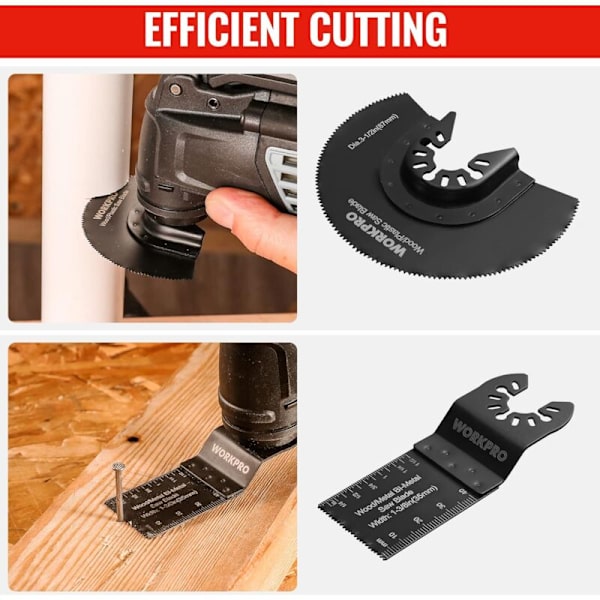 23 stk. Oscillerende Savklinger, Oscillerende Multiværktøjs Tilbehørssæt, Universal Savklinge til Dremel, Bosch, Makita, Dewalt osv.