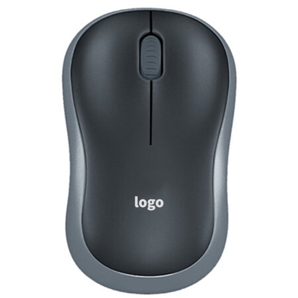 Trådløs mus, 2,4 GHz, med USB-minimodtager, optisk sporing, ambidextrous bærbar - grå