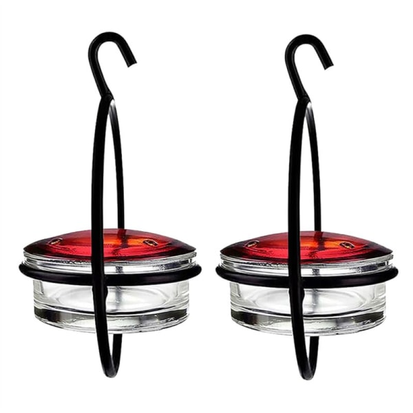 Beautiful Circular Hanging Bird Feeder, Outdoor Hanging Hummingbird Feeder, Ant and Bee Resistant (2 Pieces)