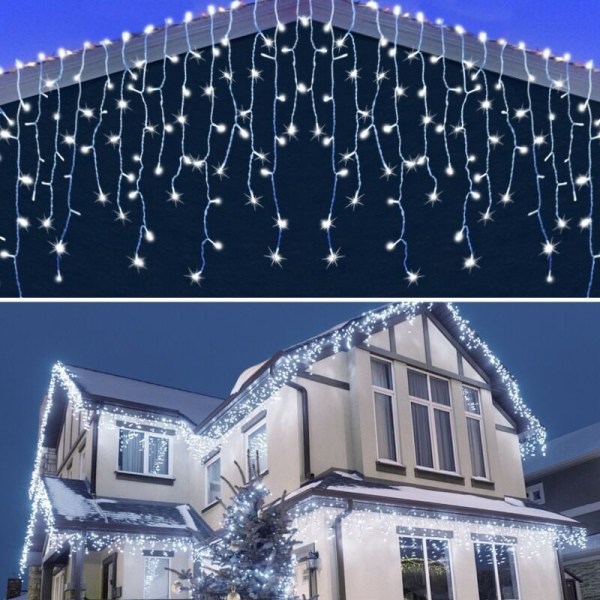 10 meters 400 curtain light Christmas decoration LED string light outdoor low voltage ice strip light