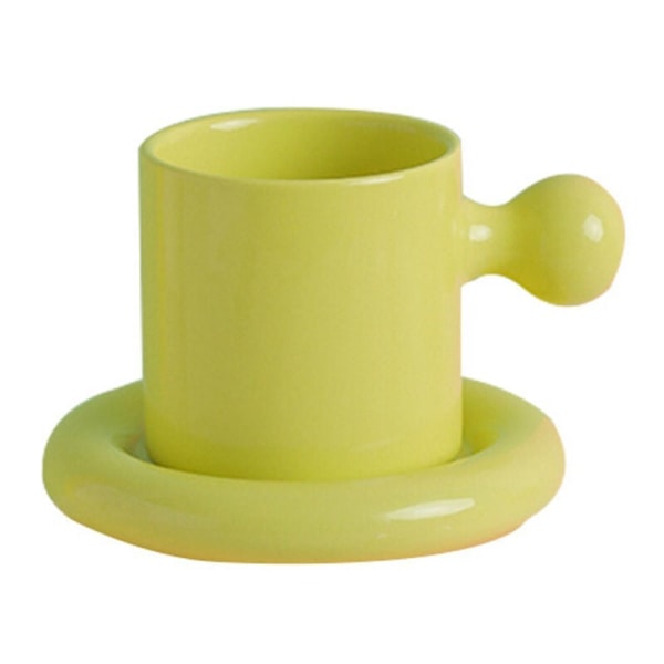 Candy Color Cup Dish Combination Set Simple C Cup Office Coffee Afternoon Tea Cup Dish Set