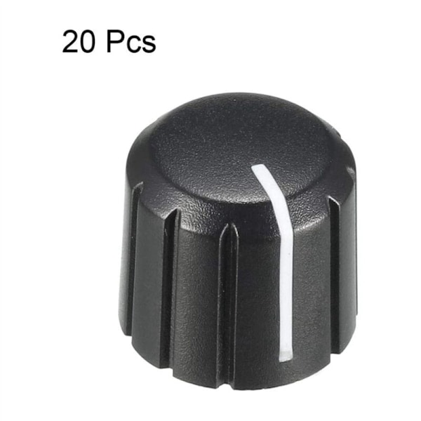 100 st 15x13,5 mm Plast Potentiometer Rotationsratt för Gitarrvolym till Axeltyp D 6 Diameter.