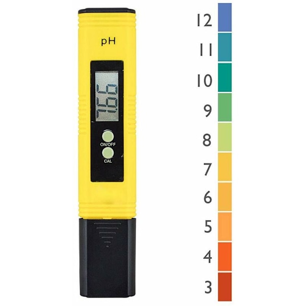 Professionell pH-mätare, automatisk kalibreringsfunktion och 0,00-14,00 mätintervall för vatten, bärbar akvarium, hydroponik, pool, mätintervall