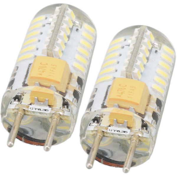 GY6.35 Pære Øjenbeskyttelse Energibesparende 6000K 3W 48 LED Pærer Til Lysekroner Bordlamper 12V 2 stk
