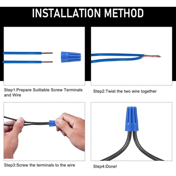 25 stk. Vanntette landskapskontakter for 22AWG-14AWG utendørs elektriske mutterhetter for vanningssystemer