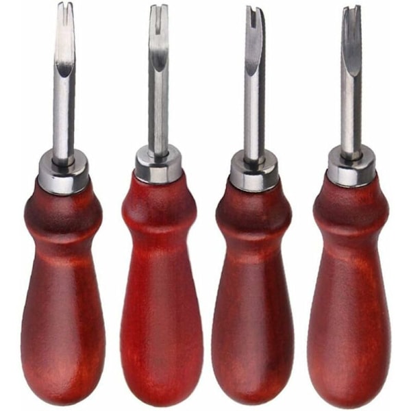 Sileä Nahka Reunan Viistystimessä Puinen Kahva Nahka Ommel Trimmeri Ruostumaton Teräs DIY Nahka käsityö Groover Craft Beveler Skiver (1,0 mm)