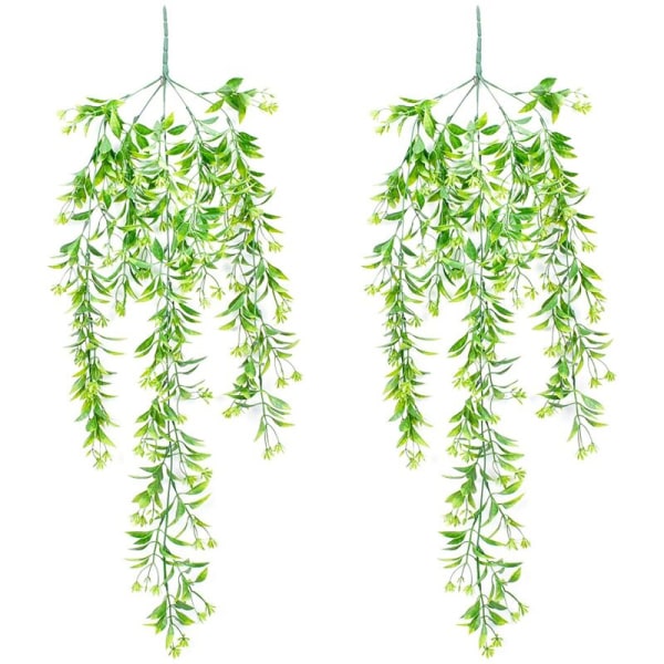 Kunstige Blomster Hængende Vinstok Kunstig Plante Girlande Have Festival Bryllup Fest Simulerede Blade Grøn
