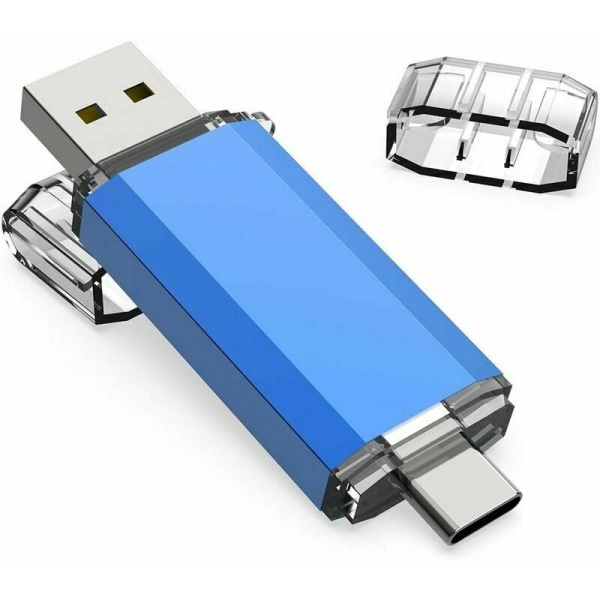 USB Type C nøgle 64 GB USB 3.0 USB Stick 64 GB 2 i 1 Memory Stick OTG Flash Drive 64 Giga 3.1 U Disk nøglering Højhastigheds vandtæt dobbeltforbindelse