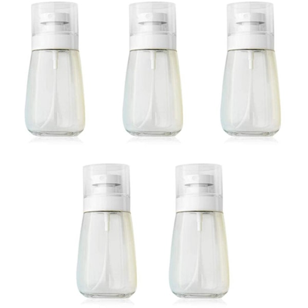 Rejsestørrelse Sprayflasker, Sæt af 5 Fine Mist Sprayflasker, Tom Airless Makeup Sprayflaske, Klar Genopfyldelige Rejsebeholdere til Kosmetik