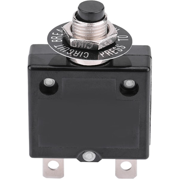 Sikringsafbryder 5A 8A 10A 15A 18A 20A 30A Valgfri Nulstilling Termisk Afbryder, 125-250V AC 50V DC Strømsoverbelastningsbeskyttelse Trykknap Sikringsafbryder(