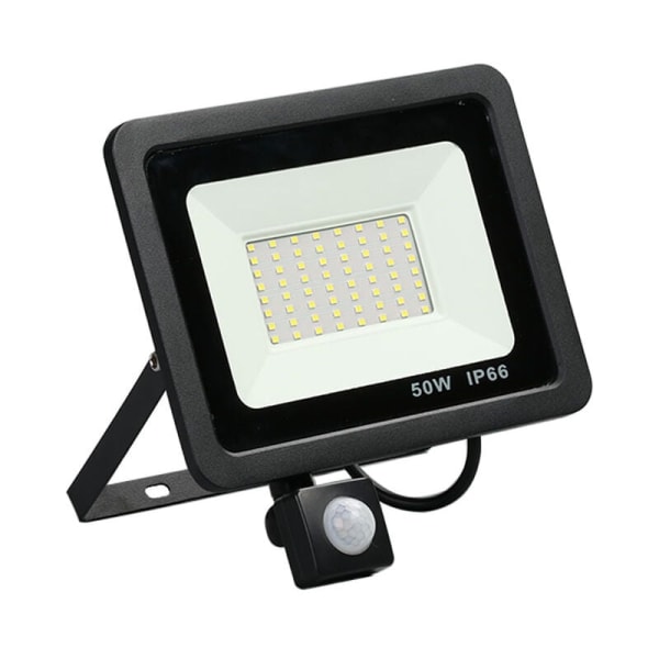 50W LED-rörelsesensorstrålkastare, utomhus LED-strålkastare, vattentät IP66 LED-utomhusstrålkastare, 6500K kallvit LED-utomhusstrålkastare rörelsesensor