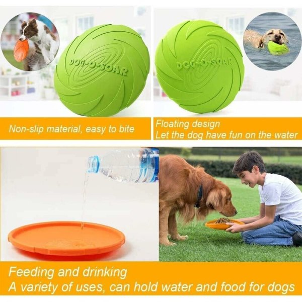 Hundskiva, hundfrisbees, 2 st frisbeeleksakshund, för spel Sport Träningsaktivitet och utomhuslek, för små och medelstora hundar