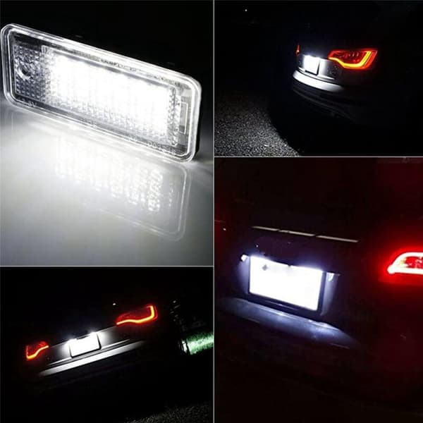 8x Vit LED-skyltbelysning för bil - A3 S3 8P A4 B6 B7 A5 A6 4F A8 S8 C6