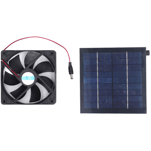 20W Solcellepanel Vifte Sett, IP65 Vanntett, Utendørs, Små Kyllingbur, Drivhus, Dyrehus, Vindu Utluftning