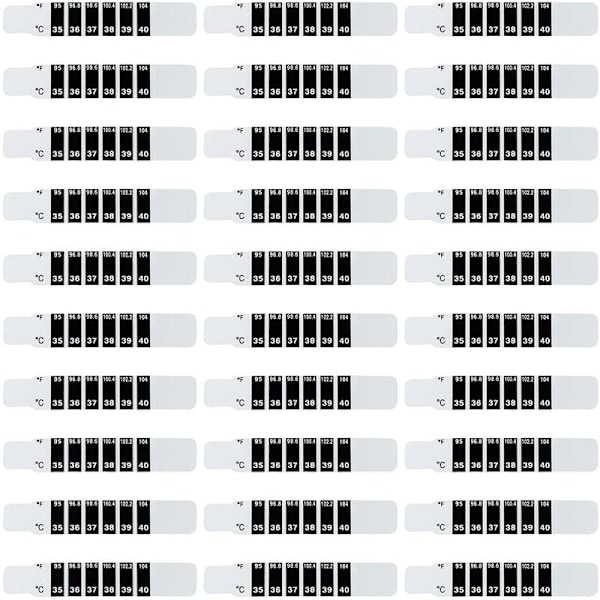 30 kpl otsan lämpömittariliuskat liima lämpömittariliuskat uudelleenkäytettävät lämpömittari tarrat värimuutos tarra