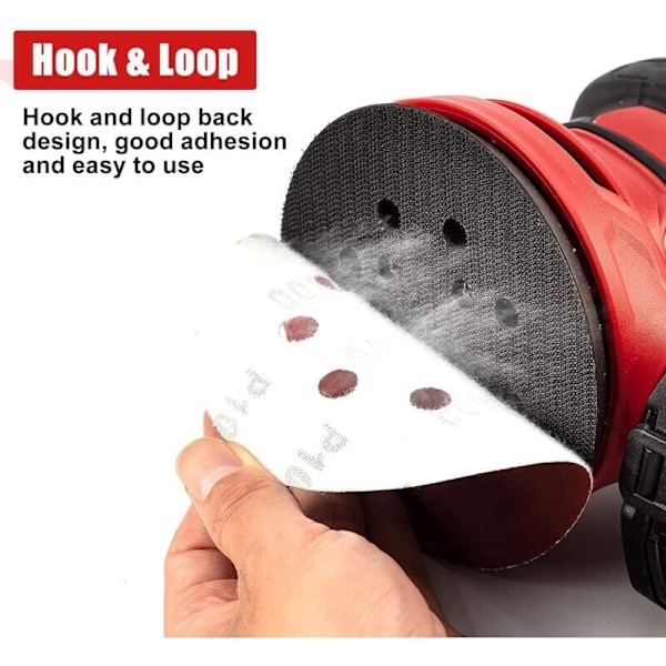 125mm 60 80 100 120 240 Slibeskiver Runde Form Ark Polering 8 Huller Runde Form (100stk)