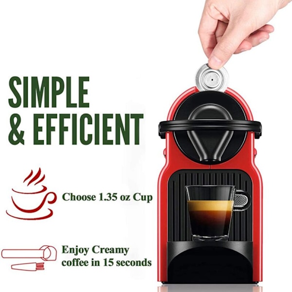 2X Genanvendelige Kapsler Pod Genanvendelig Rustfrit Stål Kaffe Pod Kompatibel