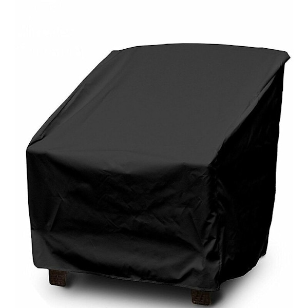 Ulkokalusteiden tuolinpäällinen - Vedenpitävä ja pölynkestävä parvekkeen ja terassin tuolinpäällinen (Musta 97x89x74CM)