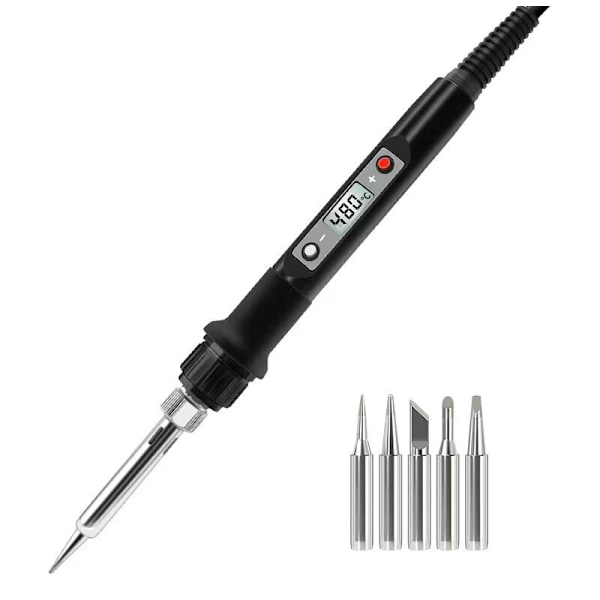 LeaderPro Synlig Elektrisk Lödkolv 100W Lödkit Justerbar Temperatur 180℃500℃ med PÅ/AV-brytare - Typ 1