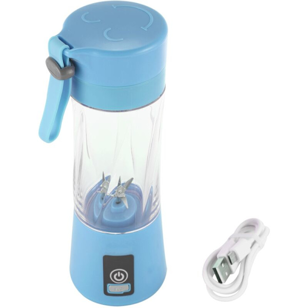 Bärbar Laddningsbar USB-Blender med 6 Blad, Saftpressare, Smoothie Maker, Mini Juice Cup, Fruktpressare, Elektrisk Blå
