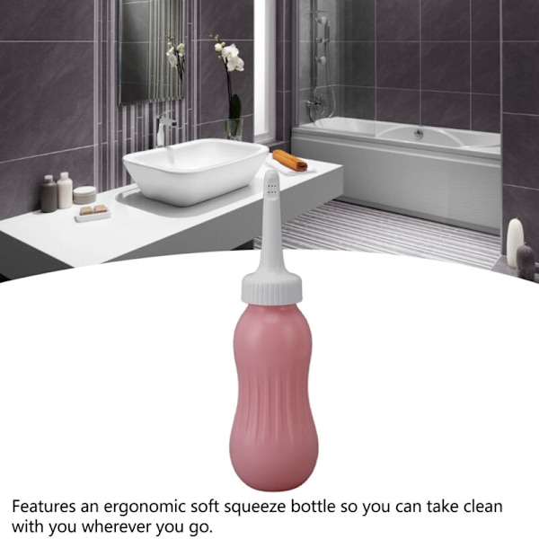 Bærbar silikon bidet spray kraftig injeksjon 500ml håndholdt bidet dyse pære for kvinner fersken rosa fødsel