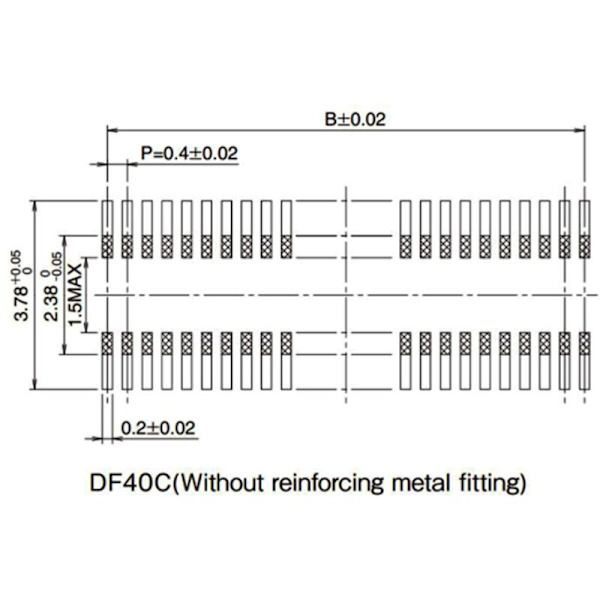 1 stk. Passer til databehandlingsmodul Databehandlingsmodul 4 CM4-sokkel DF40C-100DS-0.4V