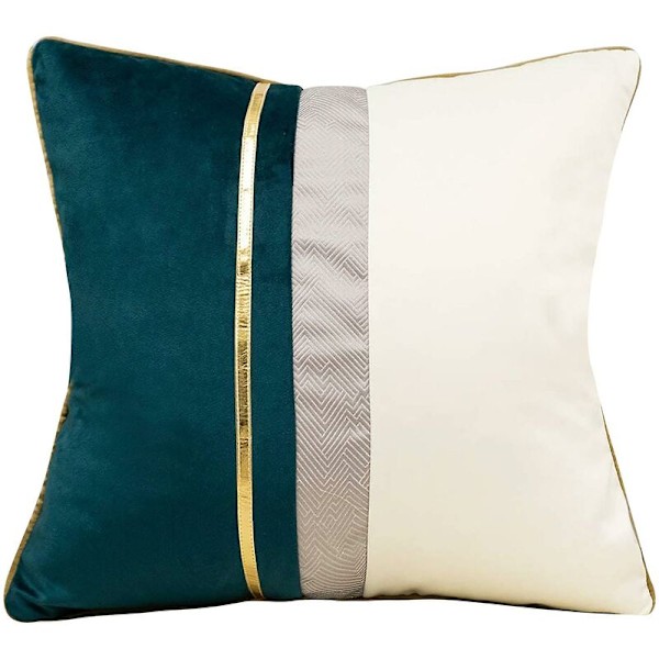Randig Patchwork Sammet Kuddfodral Soffa Vardagsrum Sovrum Bil