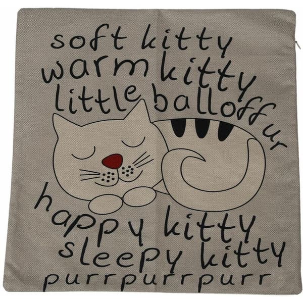 Kattkuddfodral Midjesoffa Kuddfodral Heminredning Ny Present